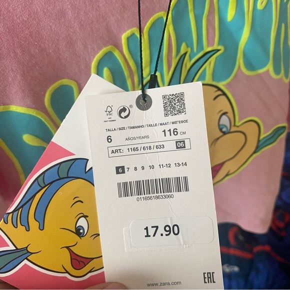 Zara Disney Flounder T-Shirt - Picture 4 of 4